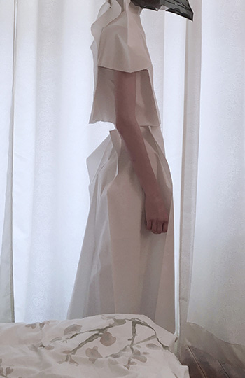 Skirt,White Cotton 100%